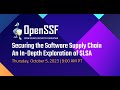 Openssf tech talk  securing the software supply chain an indepth exploration of slsa