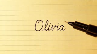 ✎ Olivia ✎ English Cursive Handwriting Tutorial