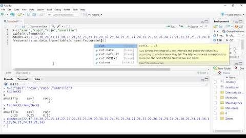 Tabla de frecuencias para variables cualitativas y cuantitativas usando Rstudio