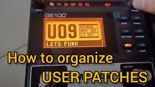 How save and arrange patches in order | MoeerGE100 User Patches (English Subs) How save and arrange patches in order | MoeerGE100 User Patches (English Subs)
