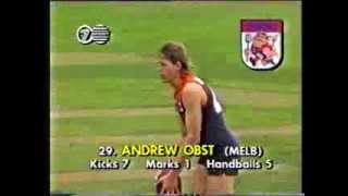 Melbourne kick 5 goals in 4 minutes v Hawthorn round 22 - 1990