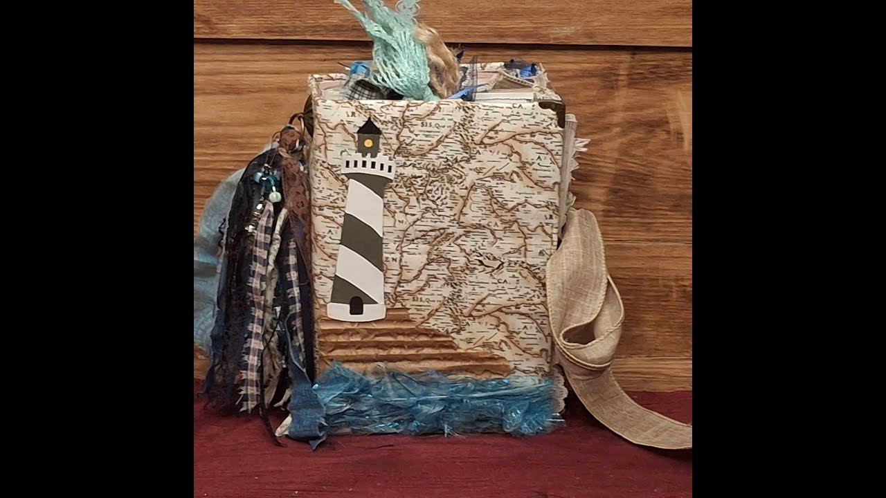 Full flip thru of a Lighthouse themed Junk Journal - YouTube