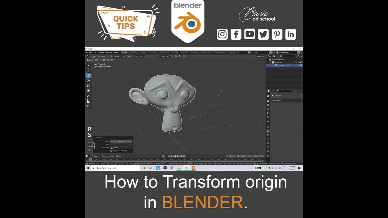 ORIGIN IN BLENDER HOW TO SET ORIGIN IN BLENDER PIVOT IN BLENDER 