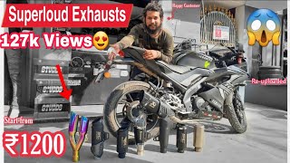 Loudest Best Exhausts For Yamaha R15 V3 | Loud & Best Exhaust for Yamaha r15v3| Bike Modification