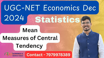 UGC NET Economics | Mean | Measures of central tendency | December 2024 NTA UGC-NET Exam