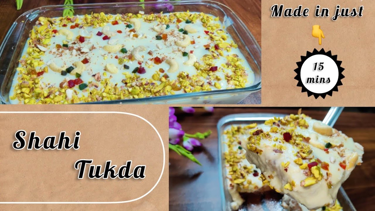 Shahi Tukda Recipe | 4 Quick And Easy Steps | Instant Rabdi | by Nida's ...