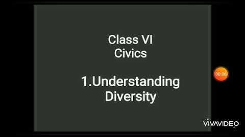 Class:6 Subject: Social Science (Civics)Ch:1; Understanding Diversity (Part-1)