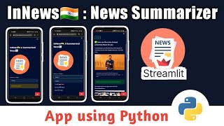 InNews🇮🇳: News Summarizer App using Python with Code | Full Responsive Web Application screenshot 5