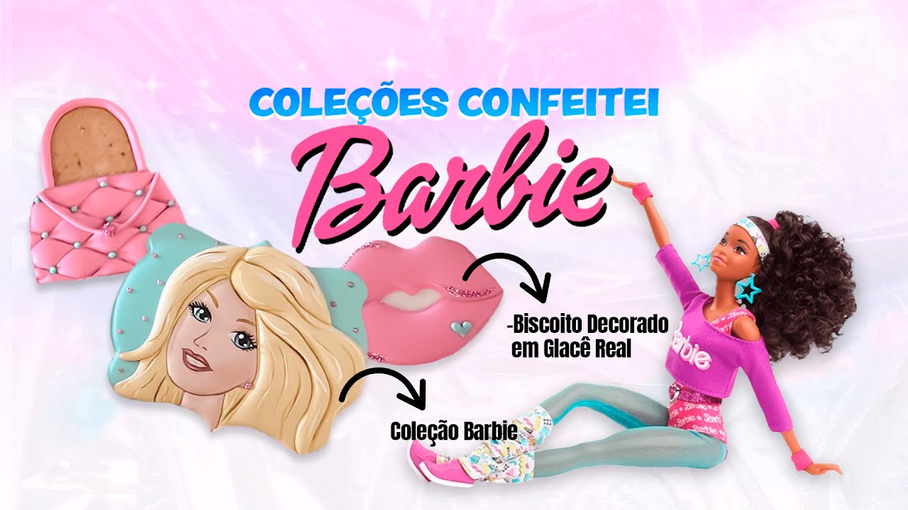 Barbie |  Biscoitos Decorados com Gliter