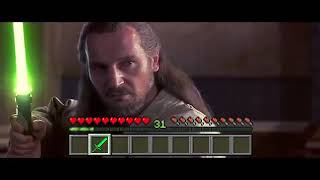 Obi Wan & Qui Gon Jinn vs Darth Maul with Minecraft Sounds