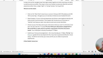 Video IDS 105 Module 1 Overview