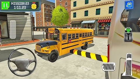 School Bus Driving In Parking Lot - Bus Station Learn to Drive - Android Gameplay