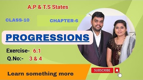 Q.no:-3 & 4 #exercise-6.1#chapter-6#progressions#class-10#A.P & T.S