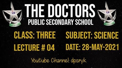 Class Three Science Lecture # 4 [28-May-2021] dpsryk