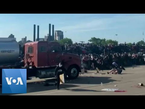 Semitrailer Drives into Protest Crowd in Minneapolis