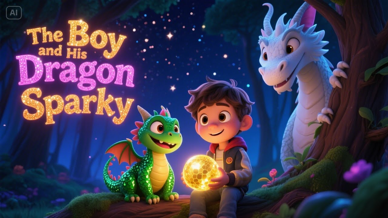 The Boy and His Dragon Sparky 🐉 | Magical Bedtime Story for Kids ...