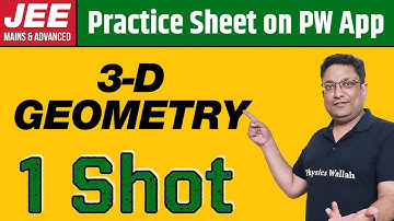 3-D GEOMETRY in 1 Shot | From Zero to Hero | JEE Main & Advanced