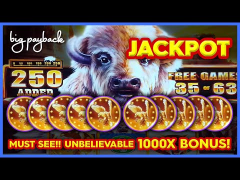 OVER 1000X JACKPOT!! Buffalo Chief Slot - ULTRA RARE 250 BUFFALO ADDED!!