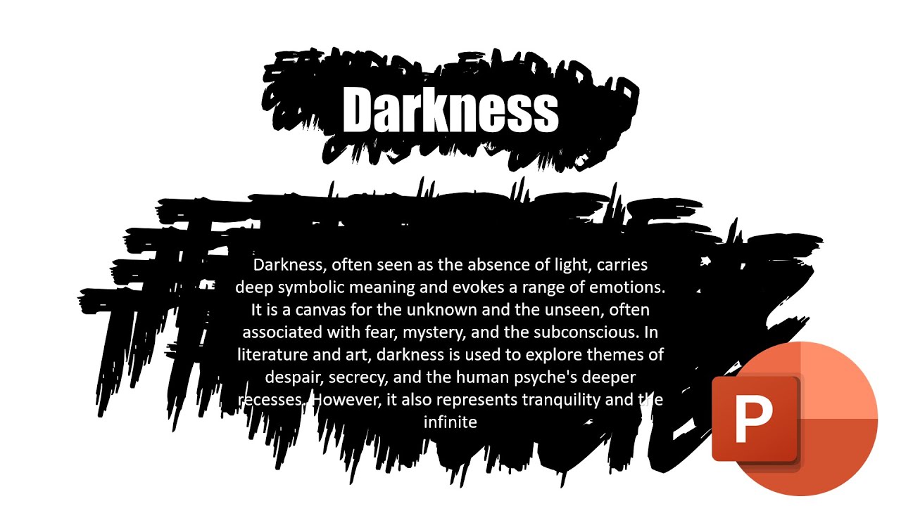 How to Create Power Point Presentation Template tutorial about darkness present template 318