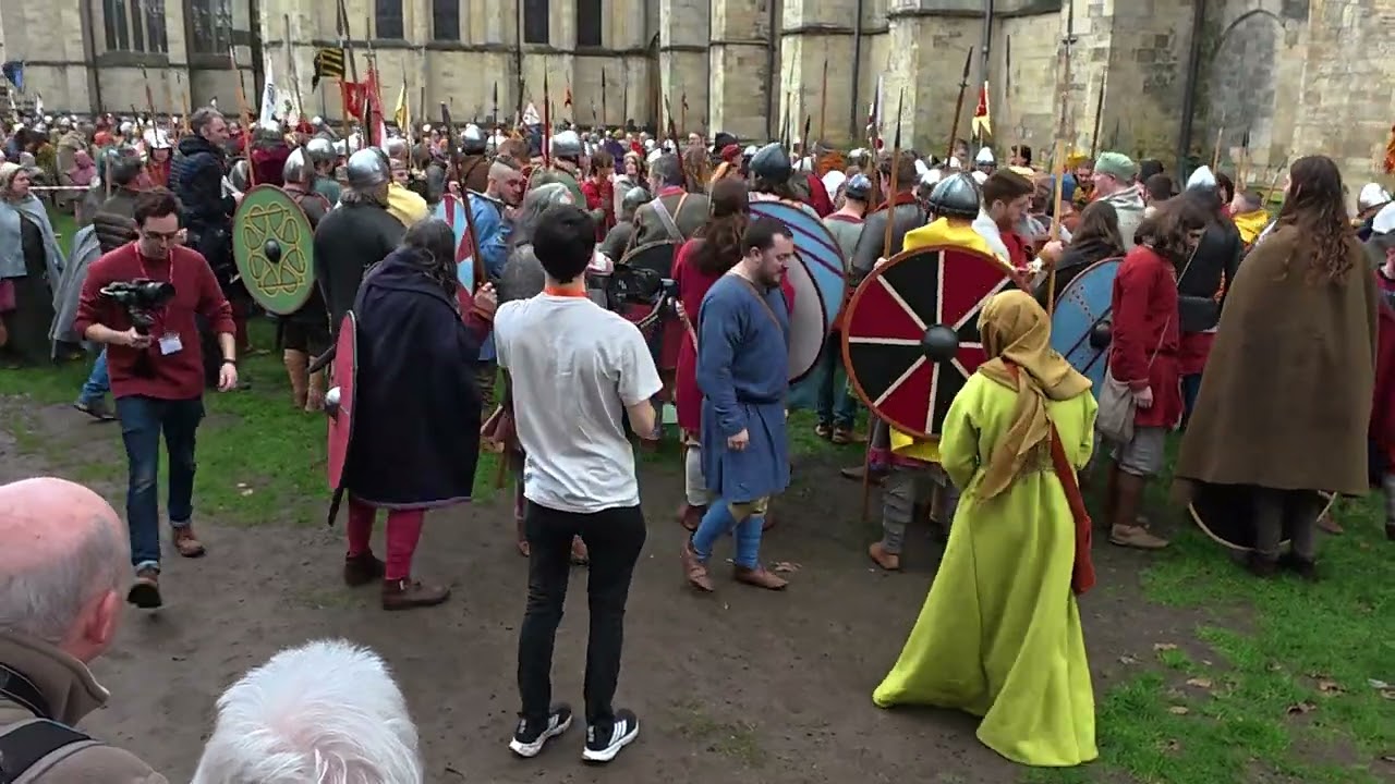 Viking Warriors Gather at York Minster | Jorvik Viking Festival 2026
