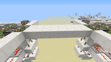 Minecraft-AMAZING 2x8 Piston Drawbridge!