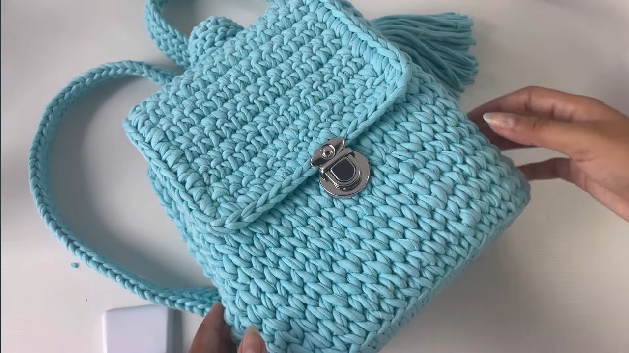 VOCÊ PRECISA FAZER ESSA LINDA MOCHILA DE CROCHÊ, MUITO FÁCIL PARA INICIANTES