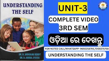 B.Ed 3RD SEM CLASS ll UNDERSTAND THE SELF UNIT-3 ll ACHARAY NAGARJUNA UNIVERSITY