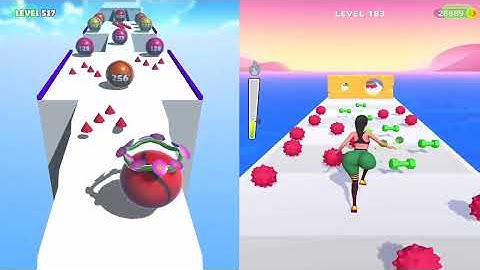 Twerk Race 3D Vs Ball Merge 2048 All Levels Gameplay Walkthrough Hyper Casual Games 🍖🍖🍖🍖