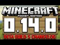 ✔️ NEW SKIN PACK | MCPE 0.14.0 ALPHA BUILD 5 CHANGELOG | Minecraft PE (Pocket Edition) Beta