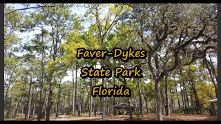 FaverDykes state park Florida and campground look