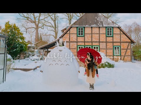 #188 Life in the countryside: built “Snowtoro”, Totoro pull-apart bread 🍞, solar in the garden🪴