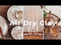 Cute Air Dry Clay DIY Projects | DIY Trinket Tray, DIY Candle Holder, DIY Bowls & Spoons