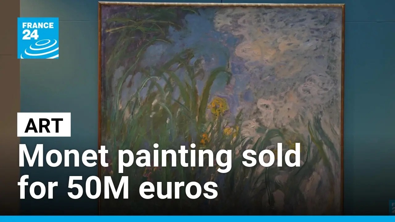 Art: Claude Monet's 'Iris' fetches 50M euros at Paris auction • FRANCE 24 English