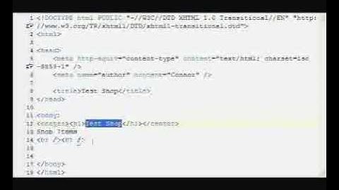 TPGS HTML Tutorial 1 -- Creating the page layout