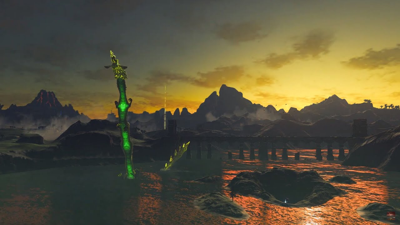 Zelda Breath of the Wild Lake Hylia Ambience Farosh Appearing ASMR / Sleep Aid [2 hours