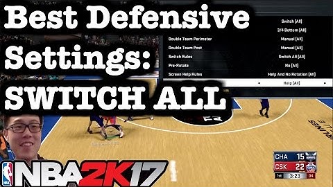NBA 2K17 Best Defense Tips "SWITCH ALL" defensive settings online. NBA 2K17 How to defend #50