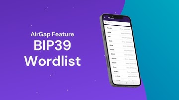 AirGap Feature — BIP39 Wordlist