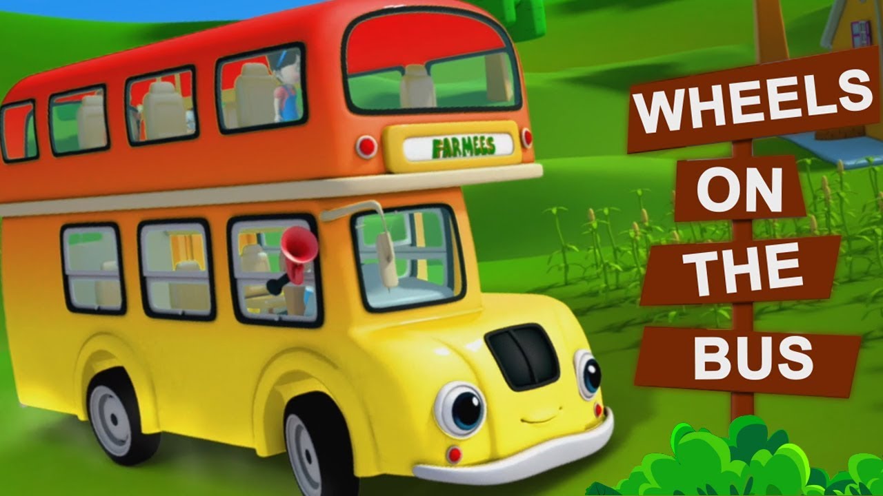 Las Ruedas Del Autobus Girando Van En Español