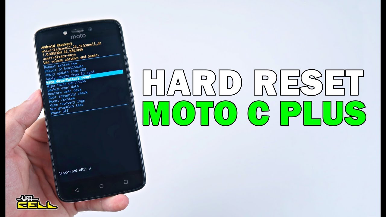 Hard Reset no Motorola Moto C Plus (XT1726) UTICell YouTube
