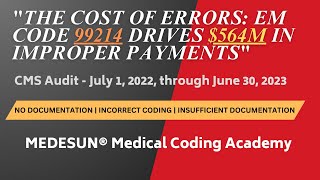 Medical Coding Errors - EM Code 99214 CMS Audit