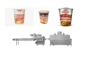Automatic bowl/cup instant noodle sealing shrink packing machine