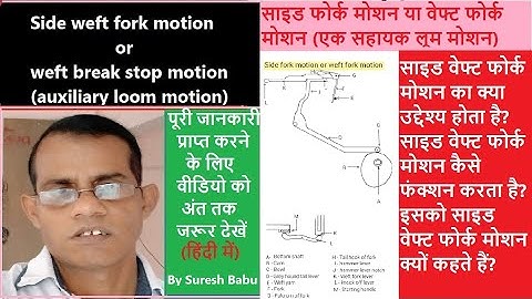 Objective of side fork motion l Weft break stop motion l Structure and working of side fork motion