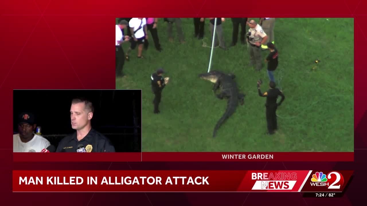 Alligator attacks, kills man who was fishing in Winter Garden, police say