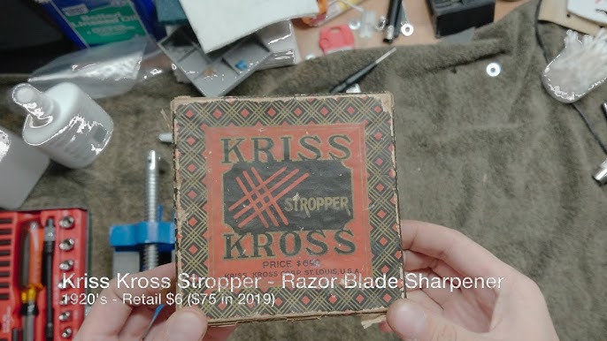 🇺🇸/🇬🇧 100-year old Kriss Kross razor blade sharpener