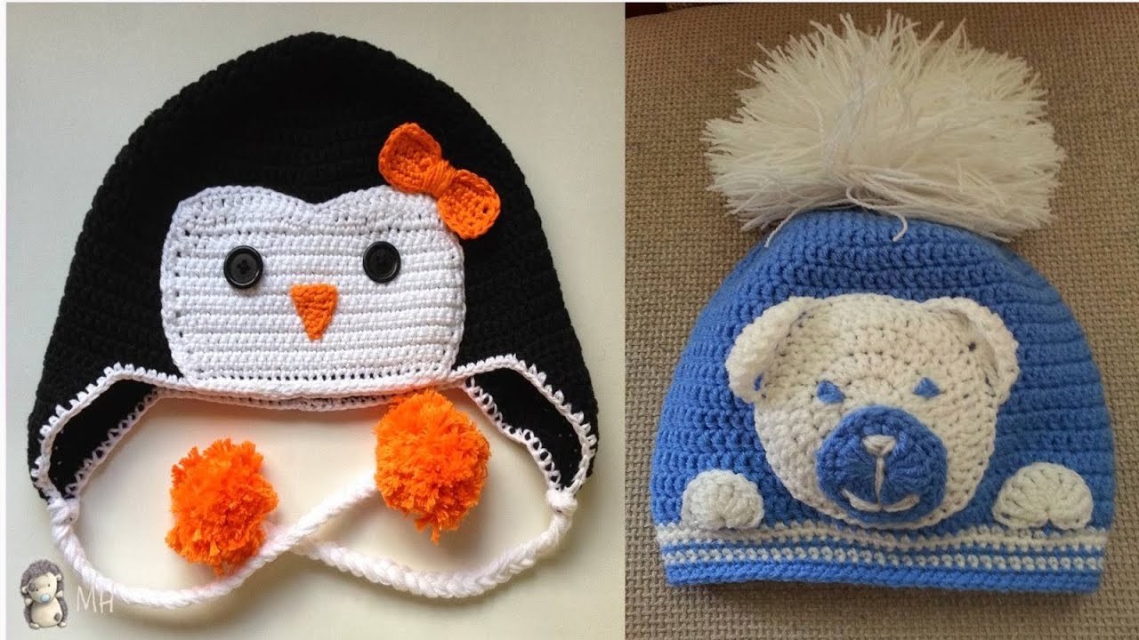 Interpersonal Malversar Acelerar GORRAS CON DISEÑO DE ANIMALES TEJIDOS A CROCHET PARA NIÑOS Y BEBES - YouTube