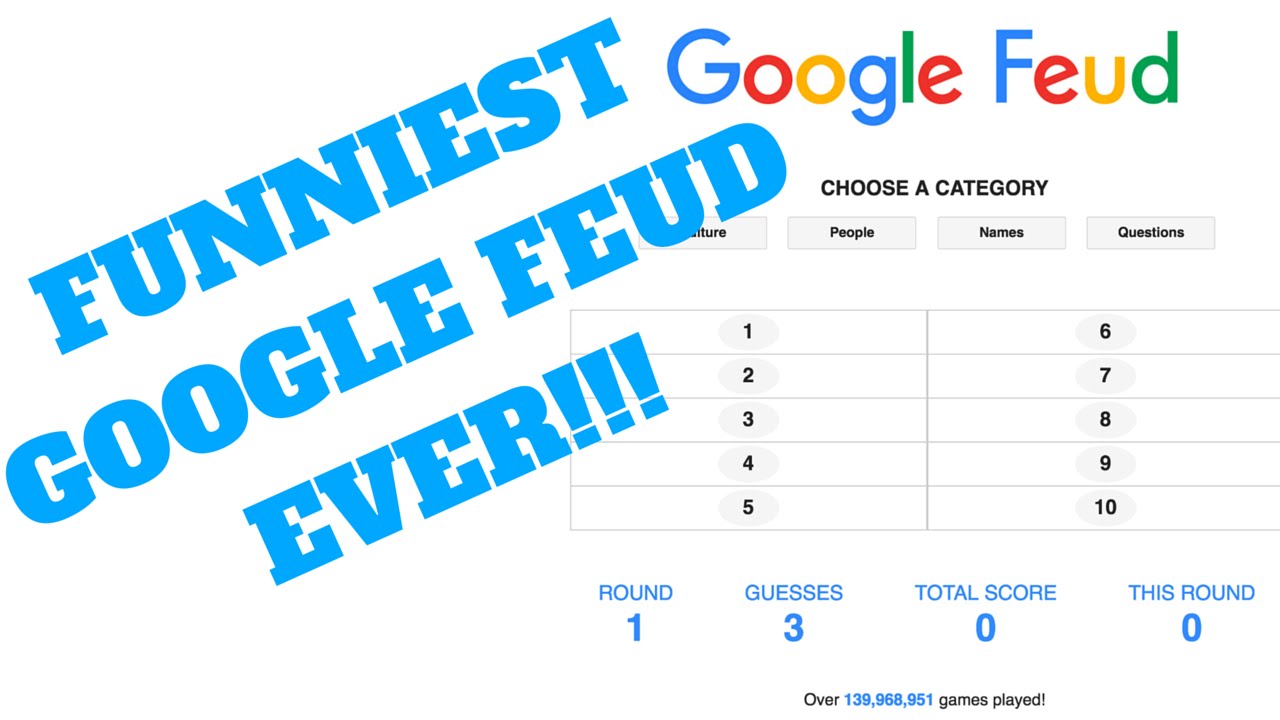 One of the Funniest Games Ever: Google Feud #Games #FamilyFeud