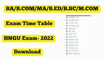 HNGU- B. A./B.Com/B.Sc./B.B.A./ Sem-5 Exam Date declared | HNGU- Sem-5 Exam Time Table