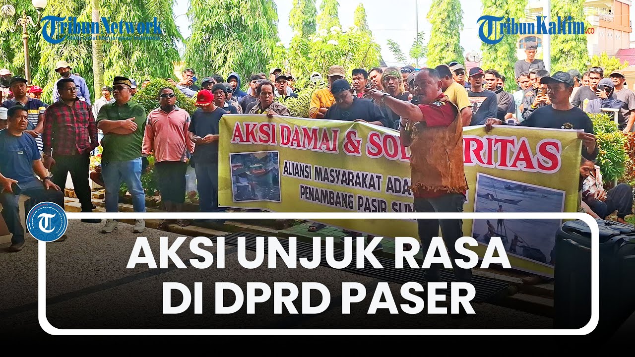 Aksi Unjuk Rasa di DPRD Paser, Pendemo Minta Hentikan Kriminalisasi Penambang Pasir Lokal