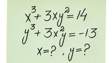 A Very Nice Olympiad Math Algebric Problem l find value of x & y !!