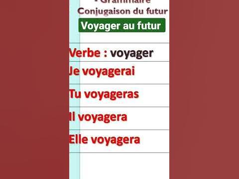 voyager verb futur